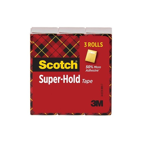 Scotch Tape, Extra Adhesive, 3/4"x1000", 3 Rolls/PK, Clear PK MMM700K3
